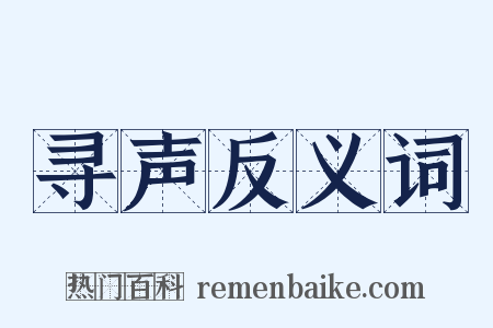寻声反义词是什么意思的图片